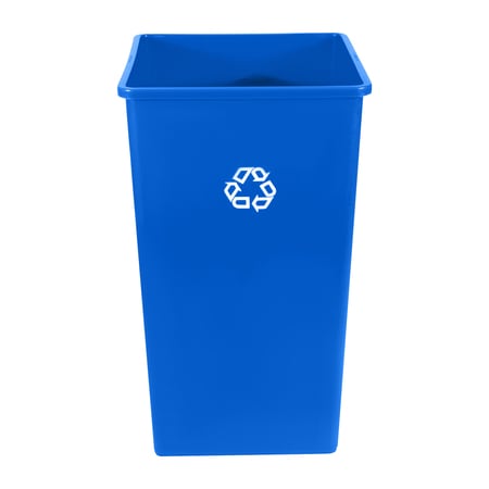 Rubbermaid Commercial Square Square Recycling Container, 50 gal., 19-, Blue, Plastic RUB154CBLU