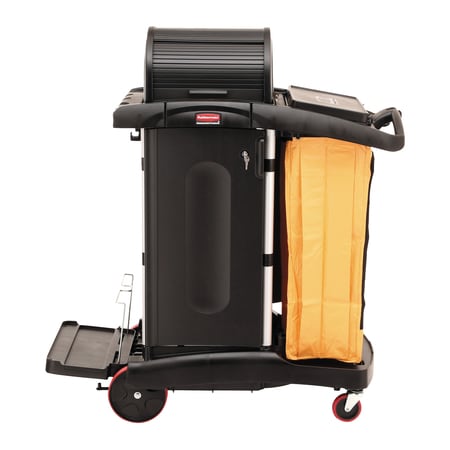 Rubbermaid Commercial High-Security Janitor Cart, 22x48x5, Plastic, 22" L, 48" W, 54" H RUB194