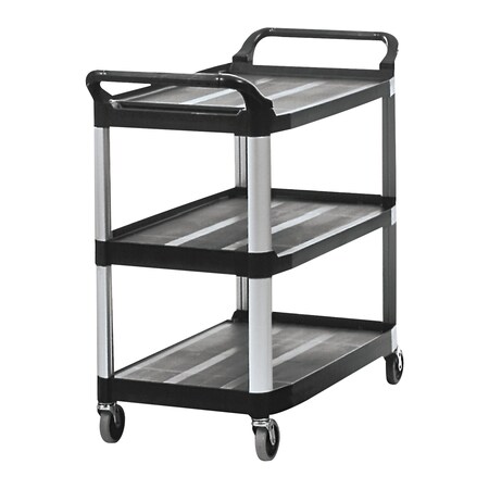 Rubbermaid Commercial Rubbermaid Service Cart, 41" x 20" x 38", Black, 1/Each RUB441BL