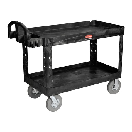 Rubbermaid Commercial Utility Cart, w/Pneumatic Wheels, 54" x, Plastic, 54" L, 25" W, 37" H RUB482
