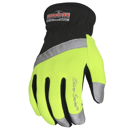 Radians Hi-Viz Drivers Gloves, High Visibility Peformance Glove, Slip On, Hi-Vis Green, XL 1 PR RWG100XL