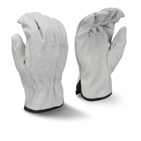 Radians Leather Gloves, Gray, XL, 12 PK RWG4010XL