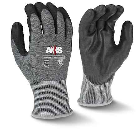 Radians Cut-Resistant Coated Gloves, Cut Level A4 , Polyurethane , M 1 PR RWG560M
