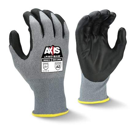 Radians Cut Resistant Coated Gloves, Cut Level A2 , Polyurethane , M RWG561M