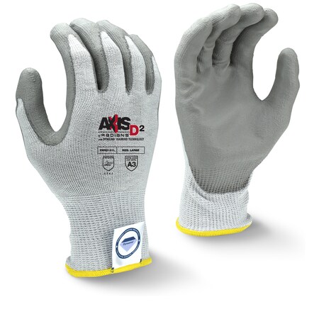 Radians Cut Resistant Coated Gloves, Cut Level A3 , Polyurethane , S RWGD101TS