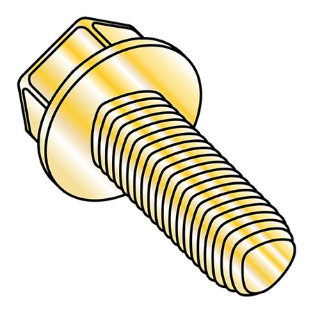 Zoro Select Thread Cutting Screw, 1/4"-20 x 5/8 in, Wax Steel Hex Head Hex Drive, 3000 PK 1410RWY
