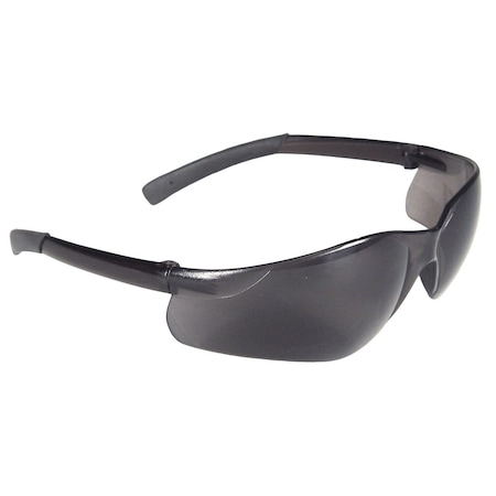 Radians Rad-Atac, Safety Glasses, Anti-Scratch, Smoke Lens, Smoke Frame, Frameless, 1 PR AT1-20