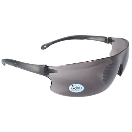 Radians Rad-Sequel IQ, Safety Glasses, Anti-Fog & Anti-Scratch, Smoke IQ Lens, Smoke Frame, Frameless RS1-23
