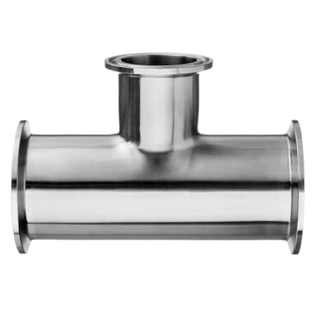 Usa Industrials Sanitary Fitting, Quick-Clamp, 304SS, Tee Reducer, 2" x 1" ZUSA-STF-QC-136