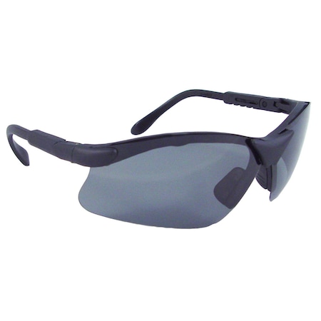 Radians Safety Glasses, Anti-Scratch, Smoke Lens, Black Frame, Half-Frame RV01P0ID