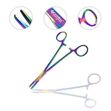 Cynamed Multi Color Rainbow Hemostats with Sciss CYZR-1093