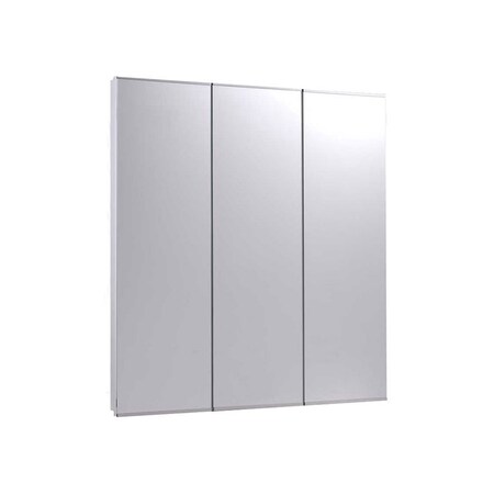 Ketcham 24" x 30" Fully Recessed Stainless Steel Trim TriView Medicine Cabinet R-2430