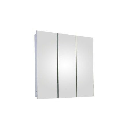 Ketcham 30" x 30" Fully Recessed Polished Edge Tri-View Medicine Cabinet R-3030PE