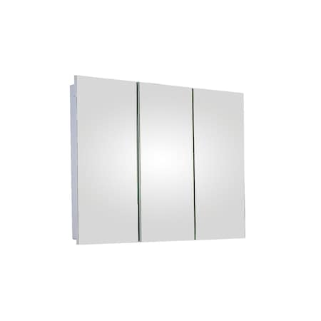 Ketcham 36" x 30" Fully Recessed Polished Edge Tri-View Medicine Cabinet R-3630PE