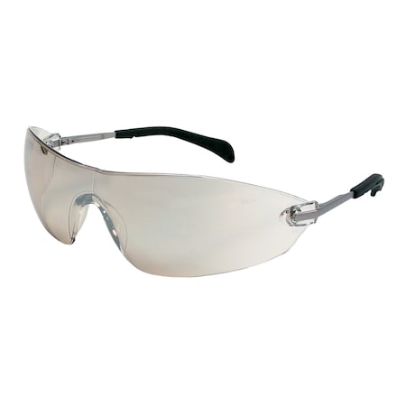 Mcr Safety S22, Safety Glasses, Duramass Hard Coat, Metal Lens, Chrome Metal Frame, Frameless S2219