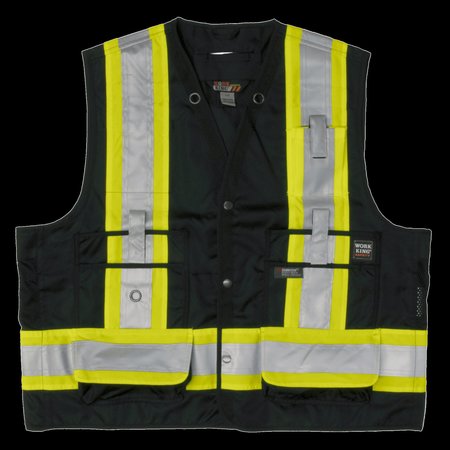 TOUGH DUCK Surveyor Safety Vest, S31321-BLACK-3XL S31321
