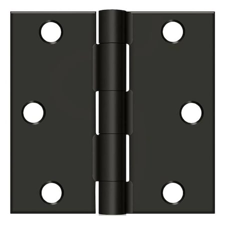 Deltana Oil Rubbed Bronze Square Hinge S33U10B-R