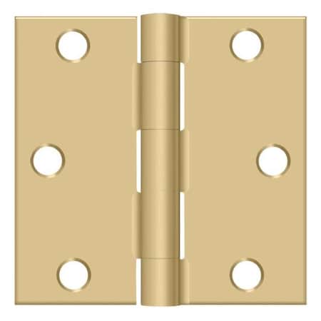 Deltana Satin Brass Door and Butt Hinge S33U4-R