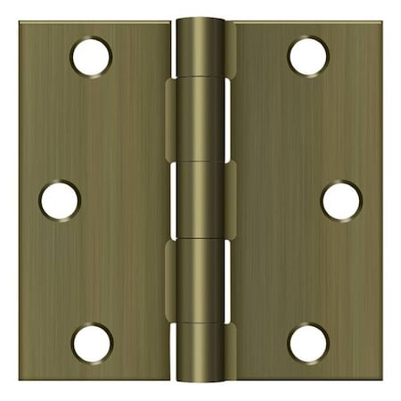 Deltana Antique Brass Square Hinge S33U5-R