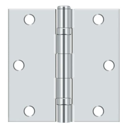 Deltana Bright Chrome Square Corner Ball Bearing Hinge