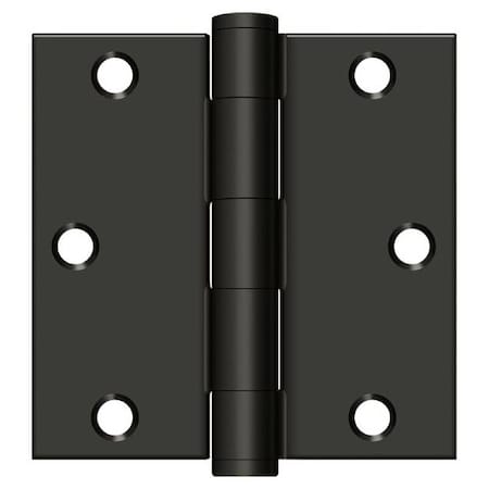 Deltana Oil Rubbed Bronze Square Hinge S35HD10B