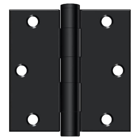 Deltana Black Square Hinge, Holes per Leaf: 3 S35HD1B