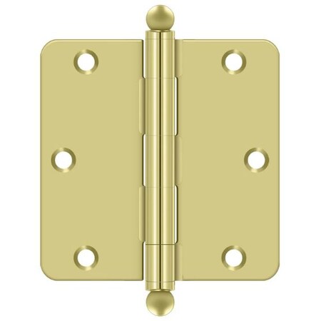 Deltana Bright Brass Radius Hinge S35R43-BT