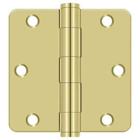 Deltana Bright Brass Radius Hinge S35R4HD3