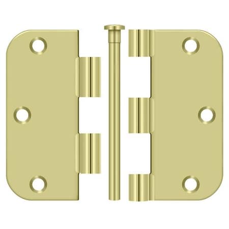 Deltana Zinc Dichromate Door and Butt Hinge, Holes per Leaf: 3 S35R5BK2D-UN