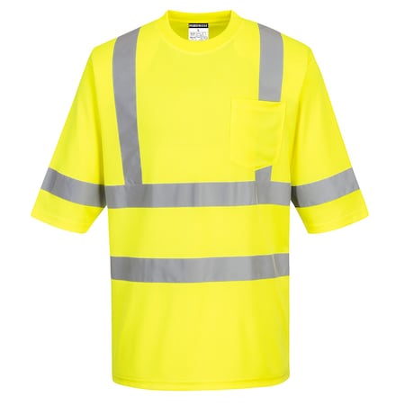 Portwest Dayton Class 3 T-Shirt, Class 3, Type R, 100% Polyester, Yellow, M S393