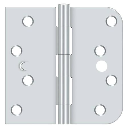 Deltana Bright Chrome Door and Butt Hinge, Holes per Leaf: 4 S44058TT26-RH