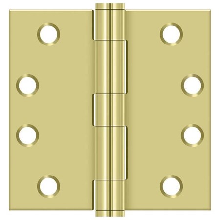 Deltana Bright Brass Door and Butt Hinge S44HD3