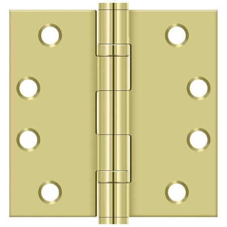 Deltana Bright Brass Door and Butt Hinge S44HDBB3