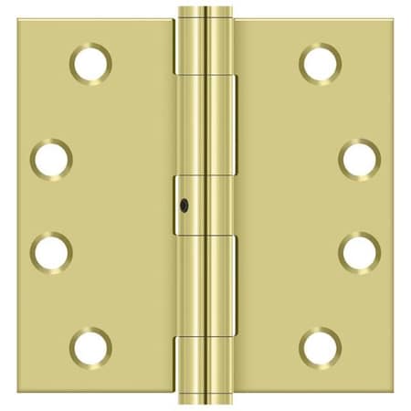 Deltana Bright Brass Door and Butt Hinge S44NRP/US3