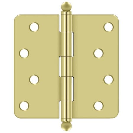 Deltana Bright Brass Radius Hinge S44R43-BT
