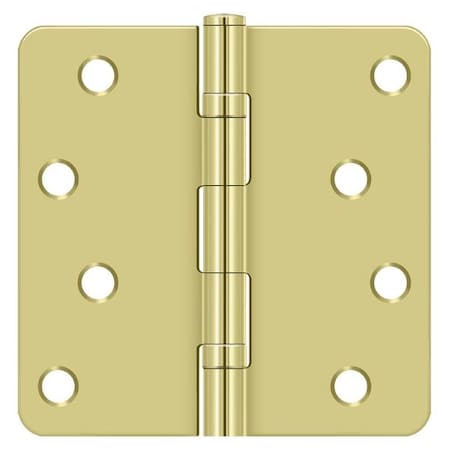 Deltana Bright Brass Door and Butt Hinge S44R4BB3