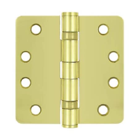 Deltana Bright Brass Radius Hinge S44R4HDB3