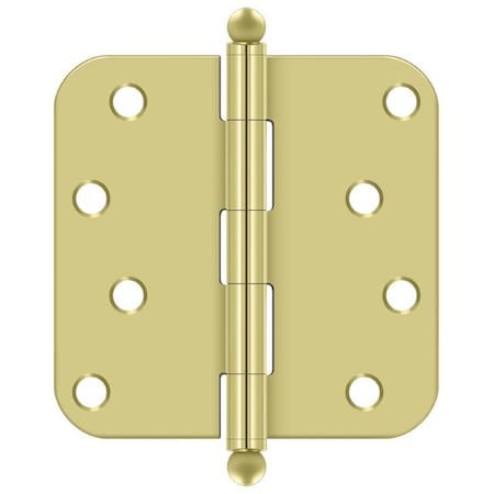 Deltana Bright Brass Radius Hinge S44R53-BT