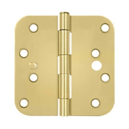Deltana Bright Brass Door and Butt Hinge, Holes per Leaf: 4 S44R53-SEC