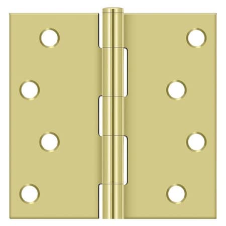 Deltana Bright Brass Door and Butt Hinge S44U3-R