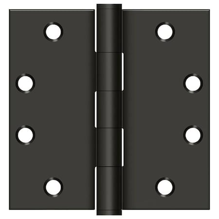 Deltana Oil Rubbed Bronze Door and Butt Hinge, Holes per Leaf: 4 S45U10B