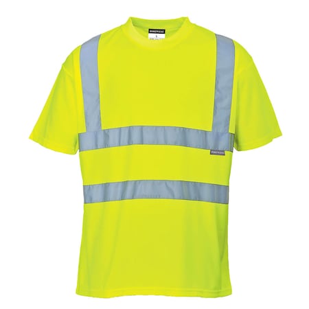 Portwest Hi-Vis T Shirt, Class 2, Type R, 100% Polyester, Yellow, XXL S478