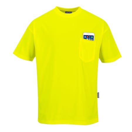 Portwest Short Sleeve Moisture Wicking T-Shirt, 100% Polyester, Yellow, 5XL S578