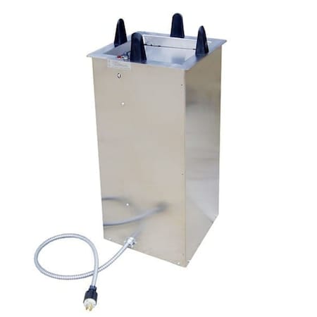 Lakeside Regular Heated Drop-In Square Plate Dispenser; 9-1/2" to 10-1/4" S6010