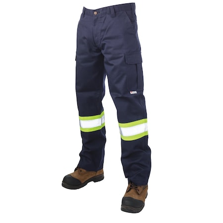 Tough Duck Safety Cargo Utility Pant, S60741-NAVY-3 S60741