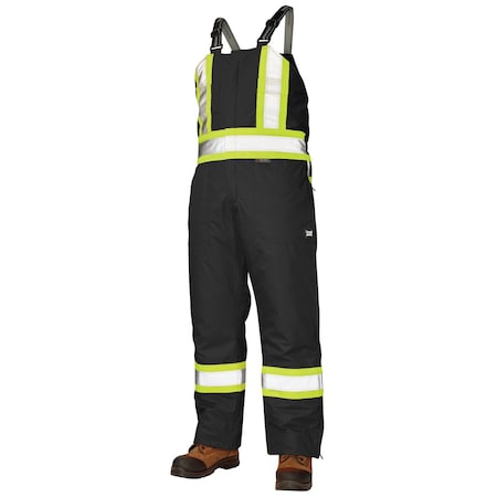 Tough Duck XL Hi-Vis Insulated Bib Overalls, Black S79811
