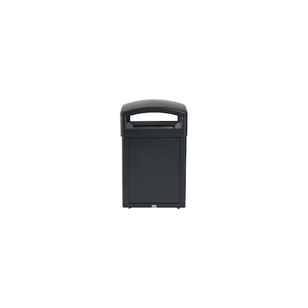 Rubbermaid Commercial Tailor(TM) 41 gal Square Outdoor Can, Black, None, Metal, 25 3/16 in 2182672