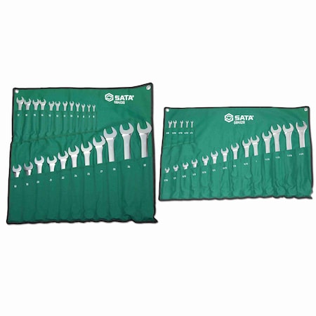 Sata Metric/SAE Combination Wrench Set, 42 Pc ST08415G