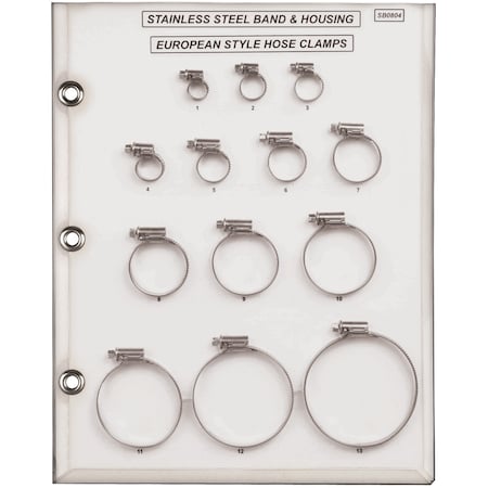 Disco Stain Bnd Hose Clamp Samp Bd 8mm-90mm Clamp Rng Euro Sty SB0804
