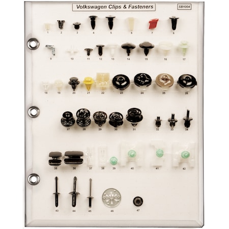 Disco VW Sample Board Clips All VW SB1004